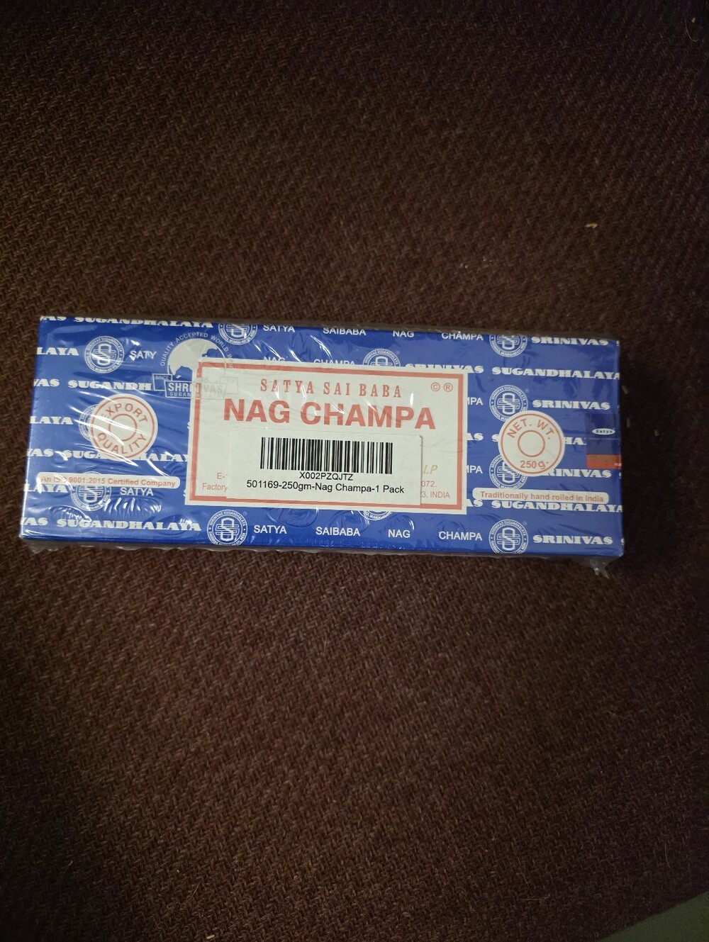 Satya Sai Baba Nag Champa Incense Sticks - Blue Packaging